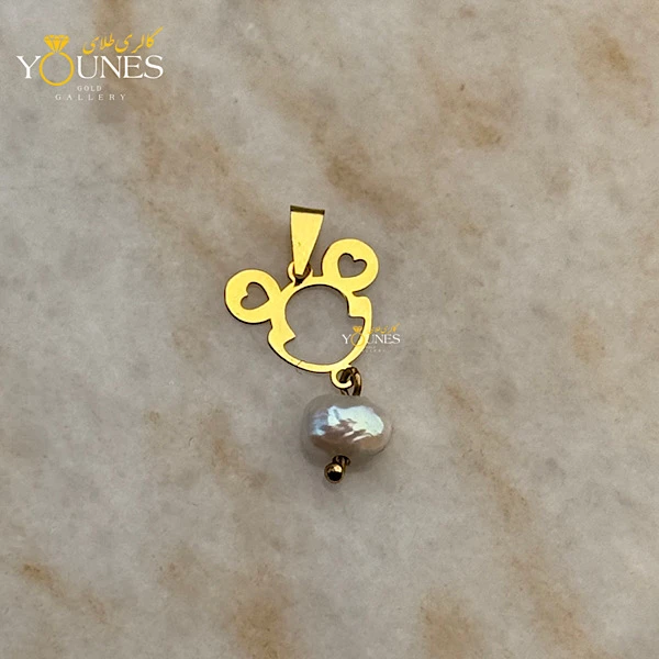 آویز میکی موس مرواریدی طلا